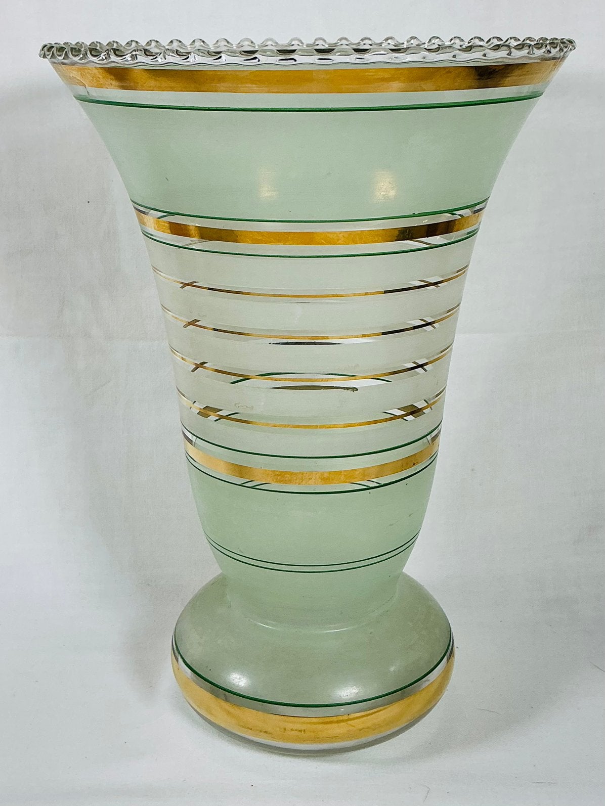 DOYEN Antiek Art Deco design glazen vaas, Antiek en Kunst, Verzenden