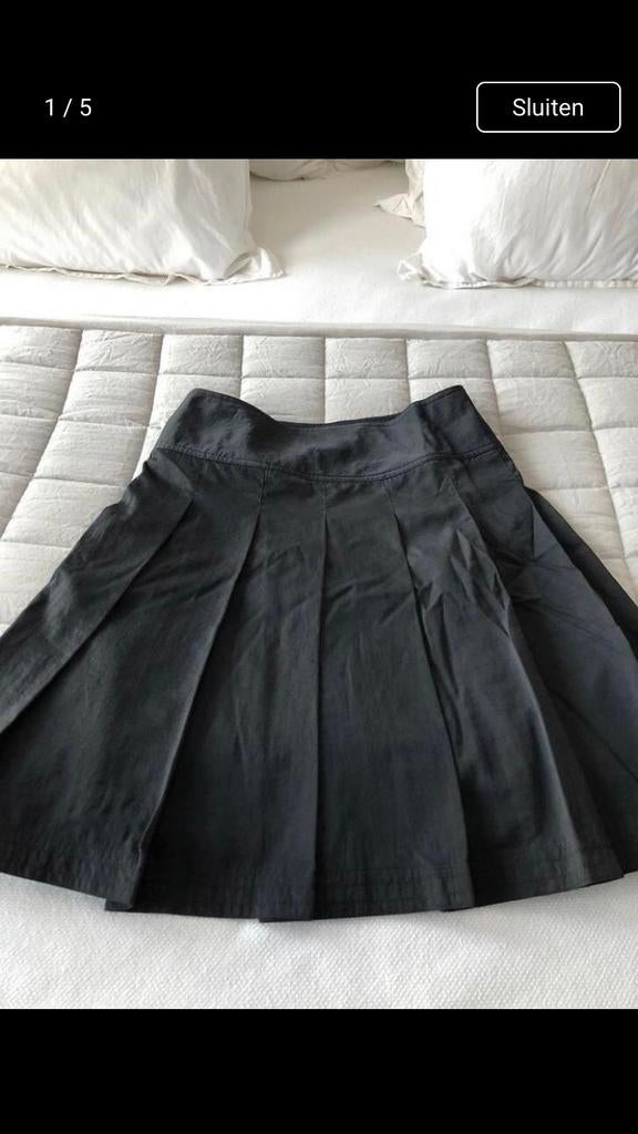 CORA KEMPERMAN ROK WIKKELROK PLOOIEN BLAUW, Ophalen of Verzenden, Zo goed als nieuw, Blauw, Onder de knie