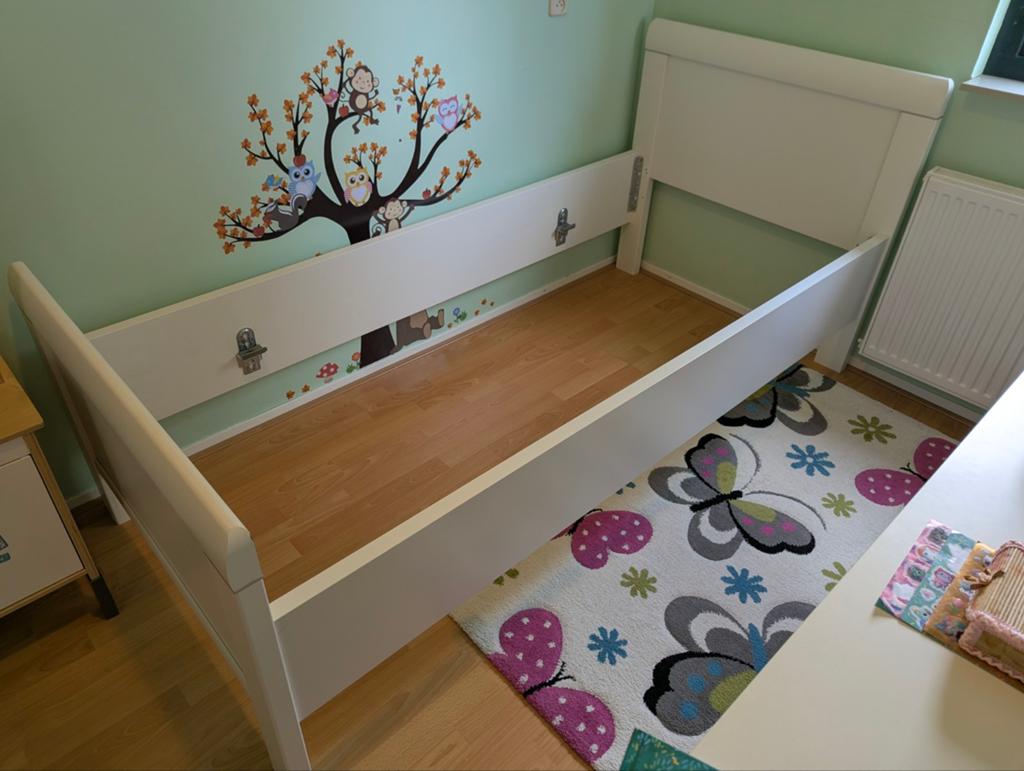 Eenpersoonsbed Elba 90x200 cm, Ophalen, 90 cm, Eenpersoons, Wit