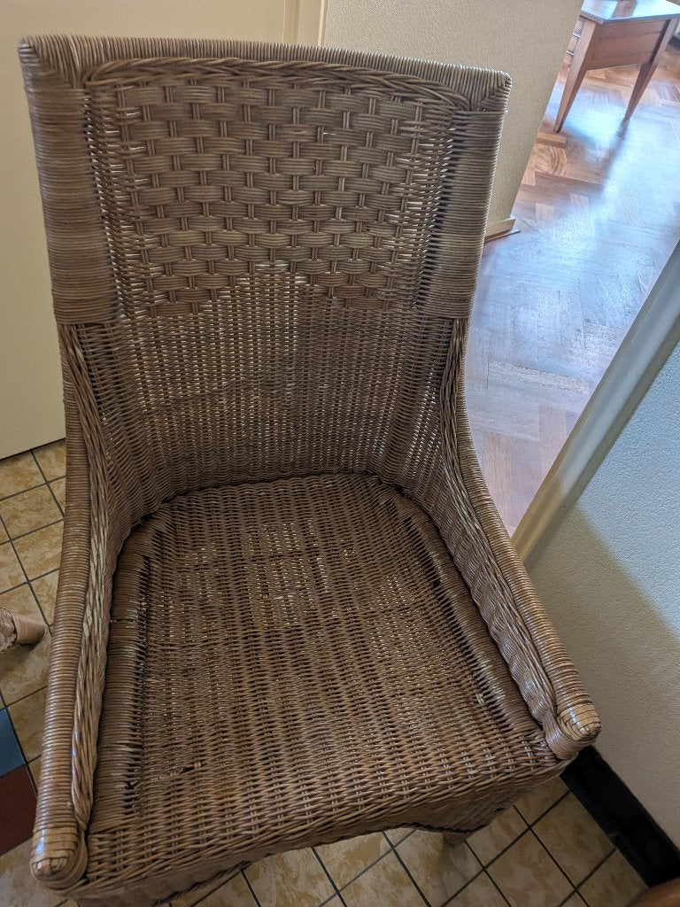 Stoelen (riet) 4 st., Ophalen, Riet, Gebruikt, Bruin