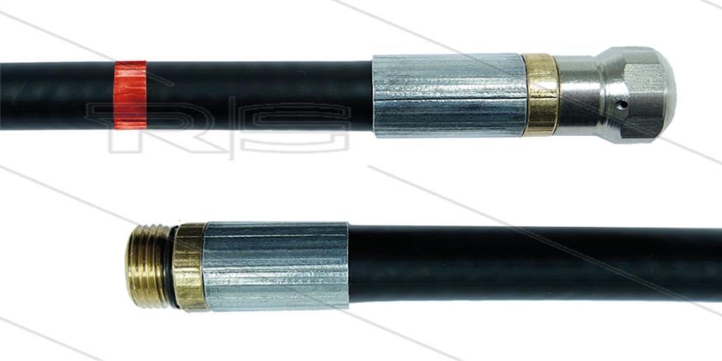 NW5 Rioolslang 40m met Nozzle en Eindmarkering, Verzenden