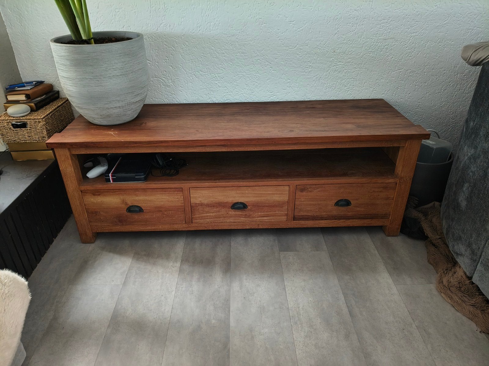 zwaar teak tv kast, Huis en Inrichting, Ophalen, Zo goed als nieuw, 25 tot 50 cm, Minder dan 100 cm