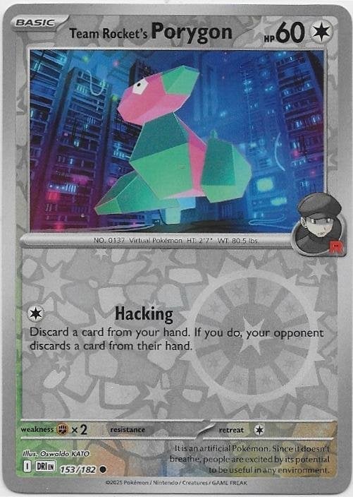 Destined Rivals,  Team Rocket's Porygon [reverse] 153/182, Verzenden, Nieuw, Losse kaart