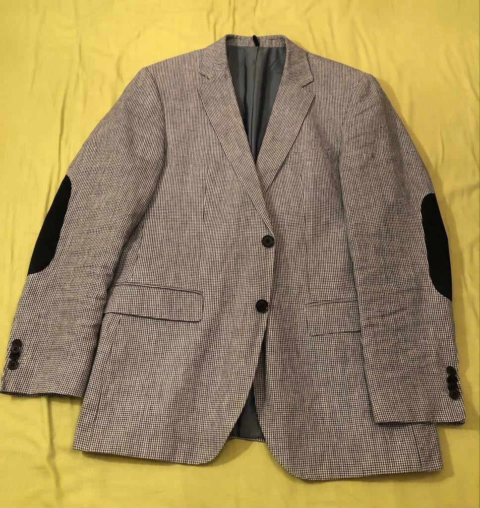 Nieuw BOSS Hugo Boss Grijs blazer/ jasje  100% Linnen Mt 50, Kleding | Heren, Ophalen of Verzenden, Nieuw, Maat 48/50 (M), Grijs