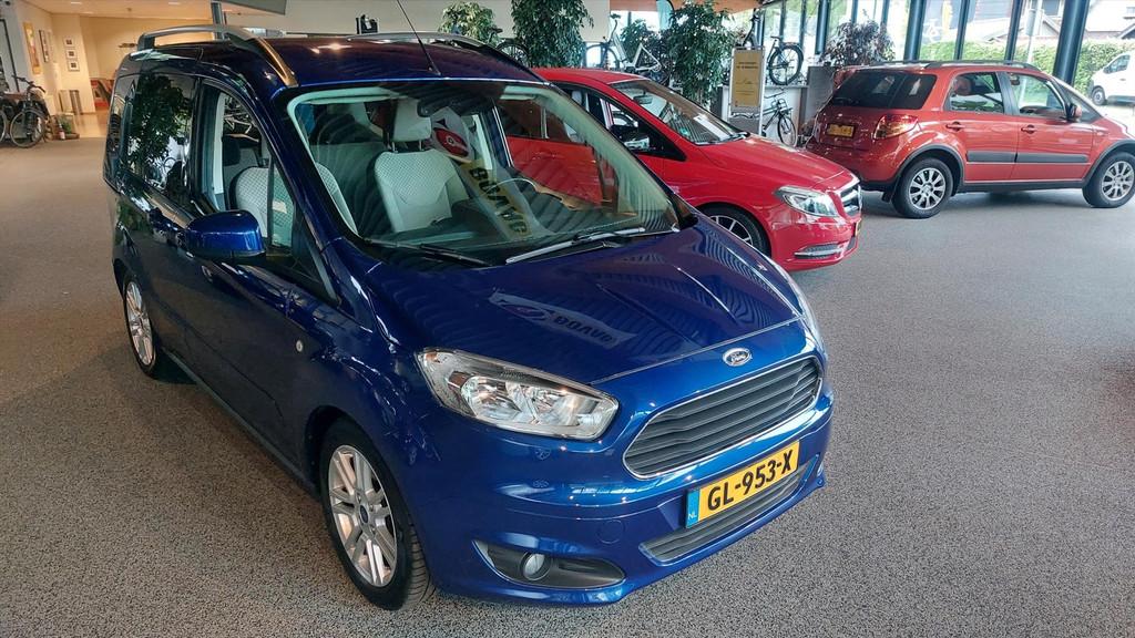 FORD Tourneo Courier 1.0 Ecoboost 100pk, Auto's, Euro 5, Gebruikt, Blauw, Start-stop-systeem