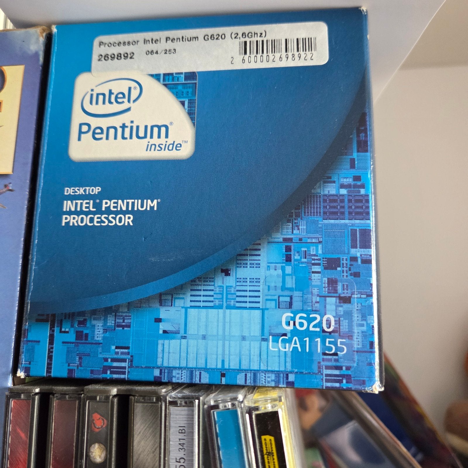Intel Pentium G620 Processor (2.6GHz) LGA1155, LGA1155, Gebruikt, Intel Pentium G620, 2-core