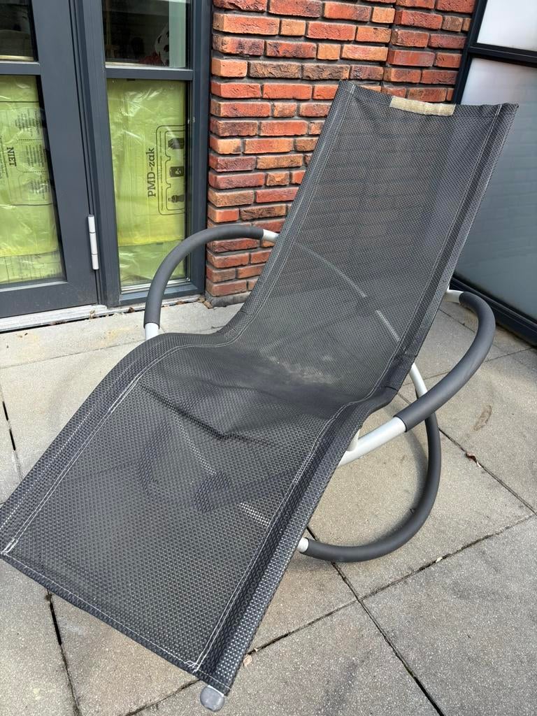 Tuin- Ligstoel (schommelt), Ophalen, Gebruikt, Aluminium, Inklapbaar