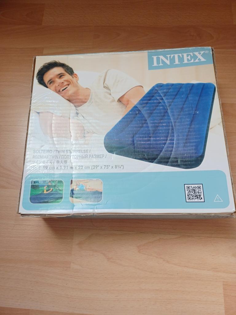 Intex Twin Luchtbed - Comfortabel en Compact, Caravans en Kamperen, Luchtbedden, Ophalen of Verzenden, Nieuw, 1-persoons
