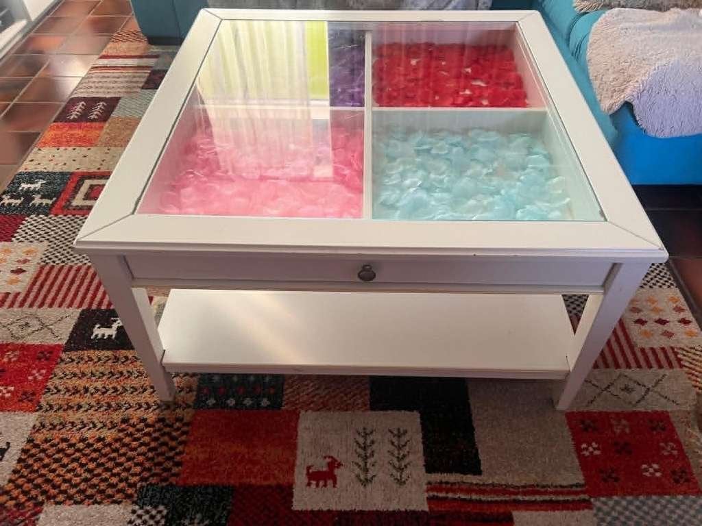Ikea salontafel, Huis en Inrichting, Tafels | Salontafels, Ophalen, Gebruikt, 100 tot 150 cm, Vierkant