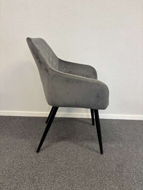 Landelijke stoelen met Velours stof grijs, Niet ingevuld, Gebruikt, Niet ingevuld, Ophalen of Verzenden
