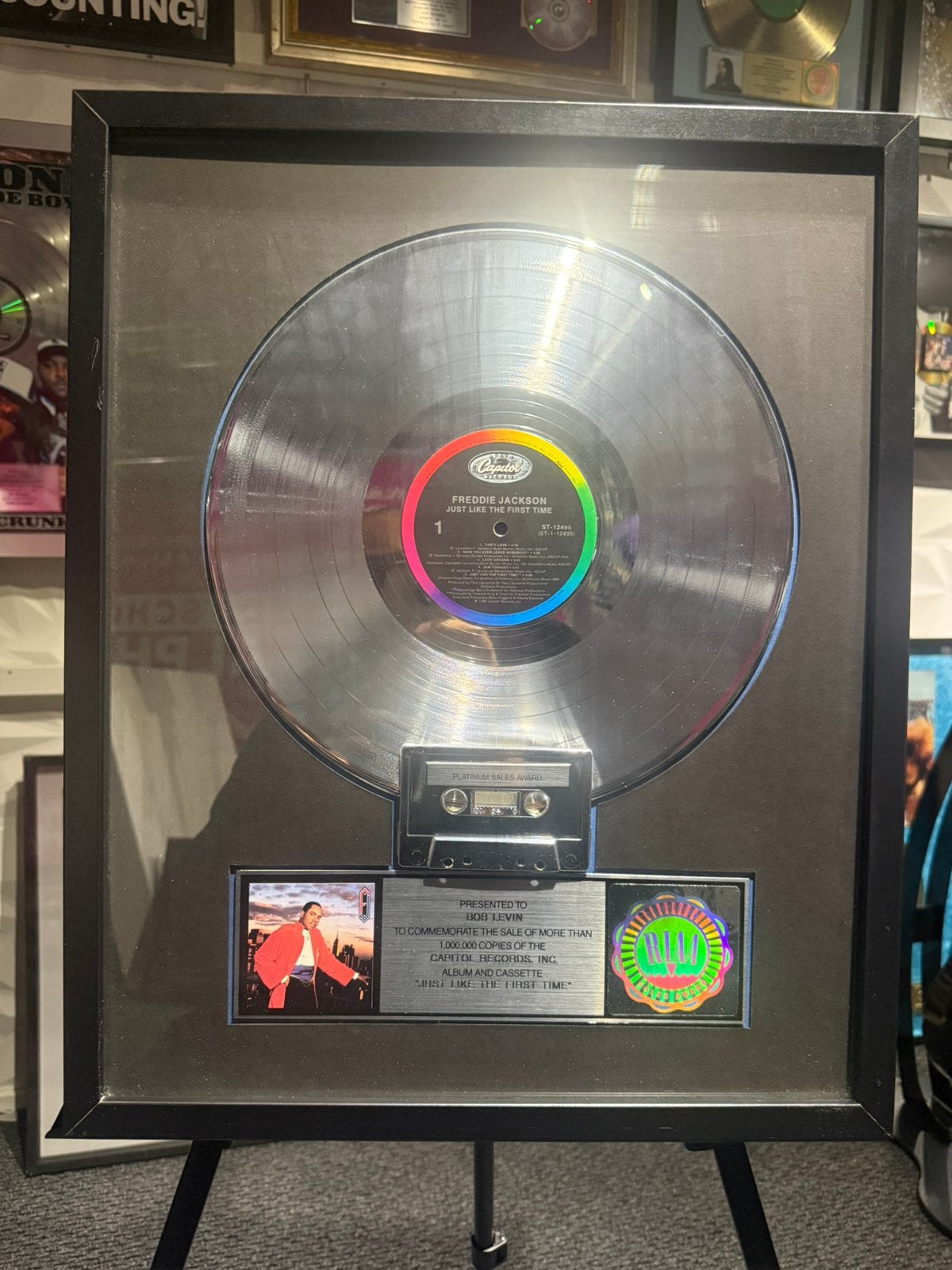 Platina RIAA Award Freddie Jackson Just Like the First Time, Ophalen of Verzenden, Zo goed als nieuw, Overige typen