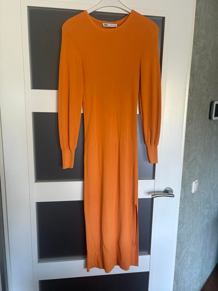Zara jurk maxidress oranje L, Ophalen of Verzenden, Zo goed als nieuw, Maat 38/40 (M), Oranje