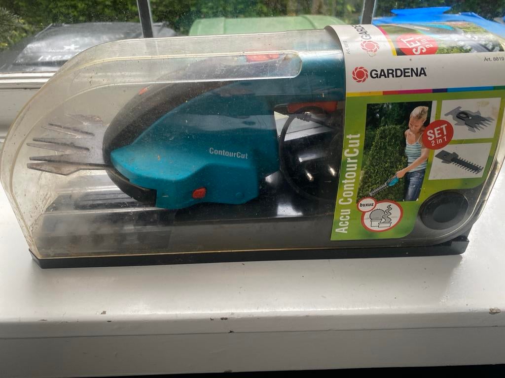 Gardena Accu ContourCut Buxusschaar Set 2-in-1, Ophalen of Verzenden, Gebruikt, Accu