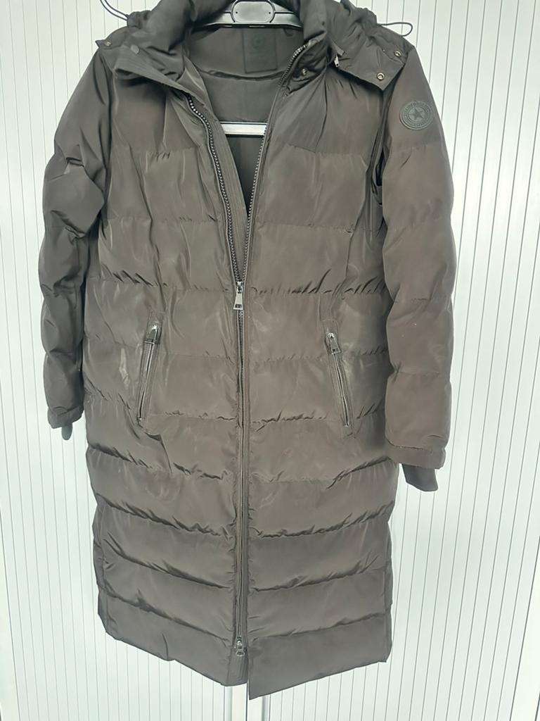 Air force jas zwart gewatteerd lang model maat L, Kleding | Dames, Jassen | Winter, Ophalen of Verzenden, Zwart