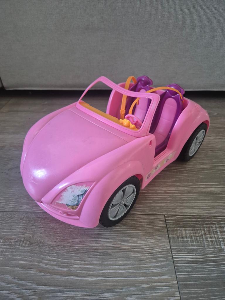 Roze Barbie speelgoed auto voor Barbie poppen, Ophalen of Verzenden, Gebruikt, Barbie