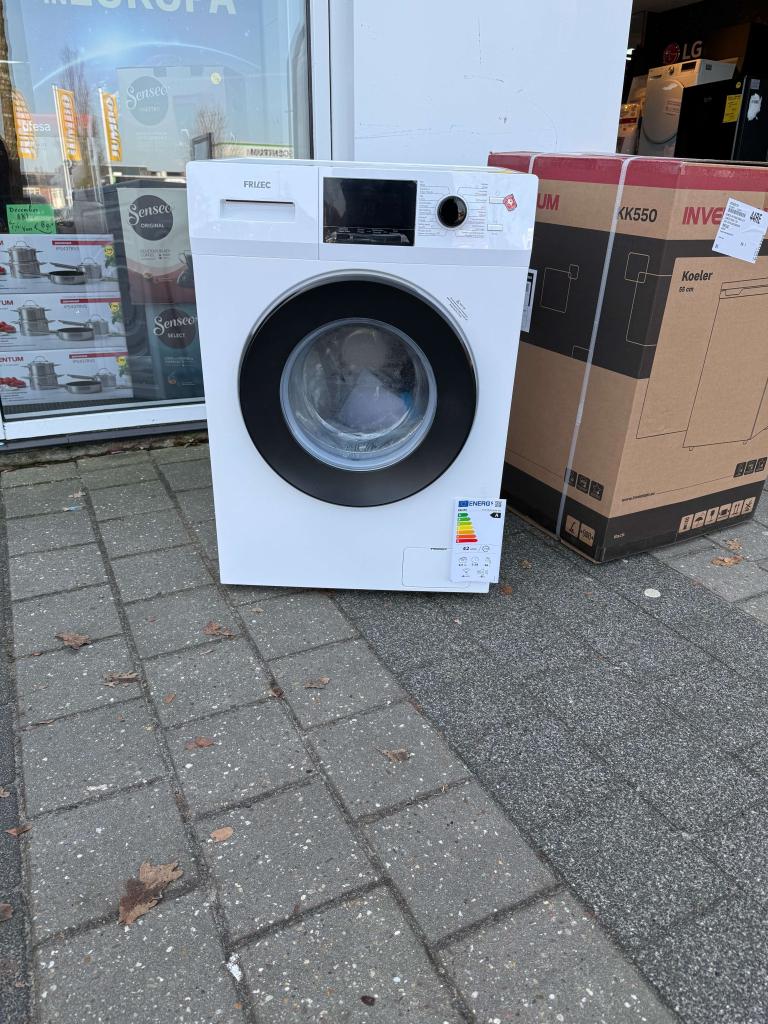 frilec wasmachine B-keus lichte schade mogelijk, Energieklasse A of zuiniger, Niet ingevuld, Nieuw, 85 tot 90 cm
