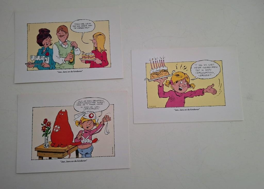 3x Jan Kruis Ansichtkaarten - Jan, Jans en de Kinderen, Ophalen of Verzenden, 1980 tot heden, Ongelopen