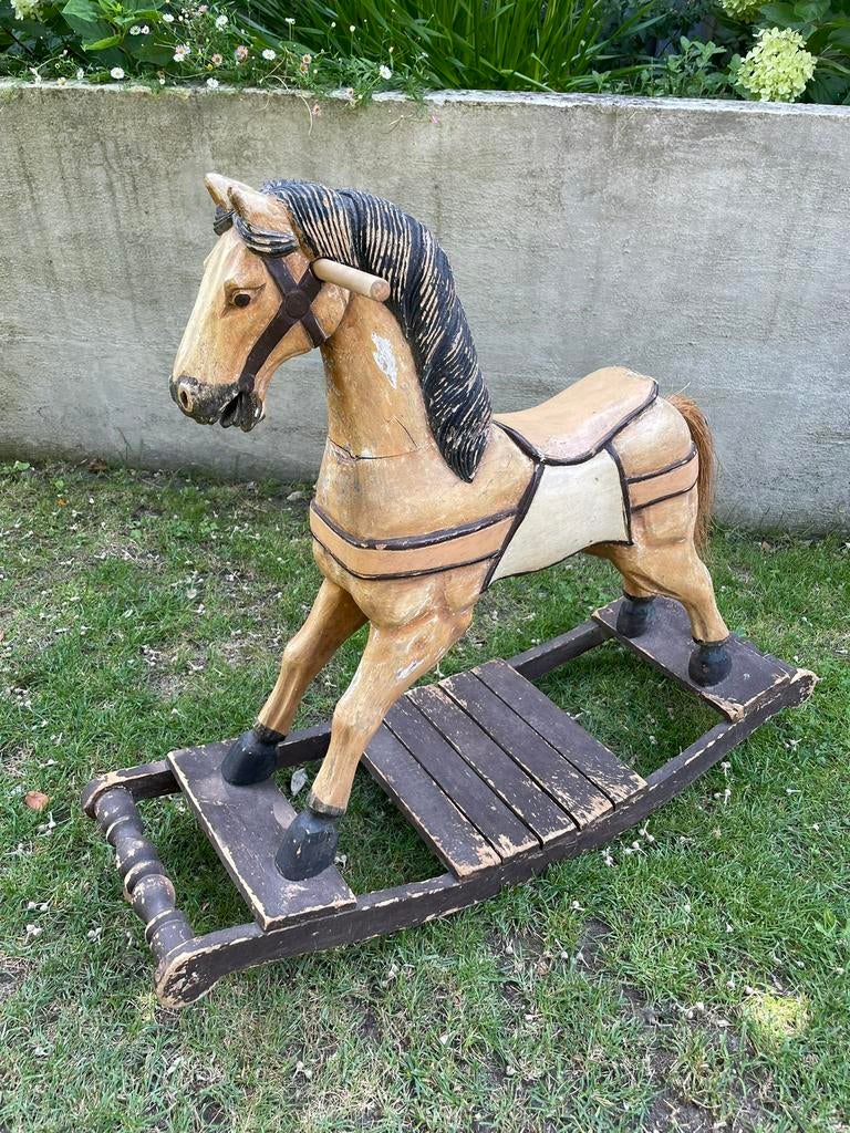 Antiek/ brocante houten hobbelpaard, Ophalen