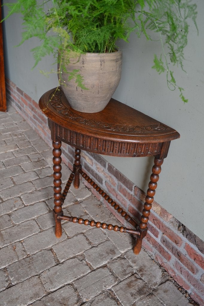 Prachtige antieke eiken houten haltafel, plantentafel., Verzenden