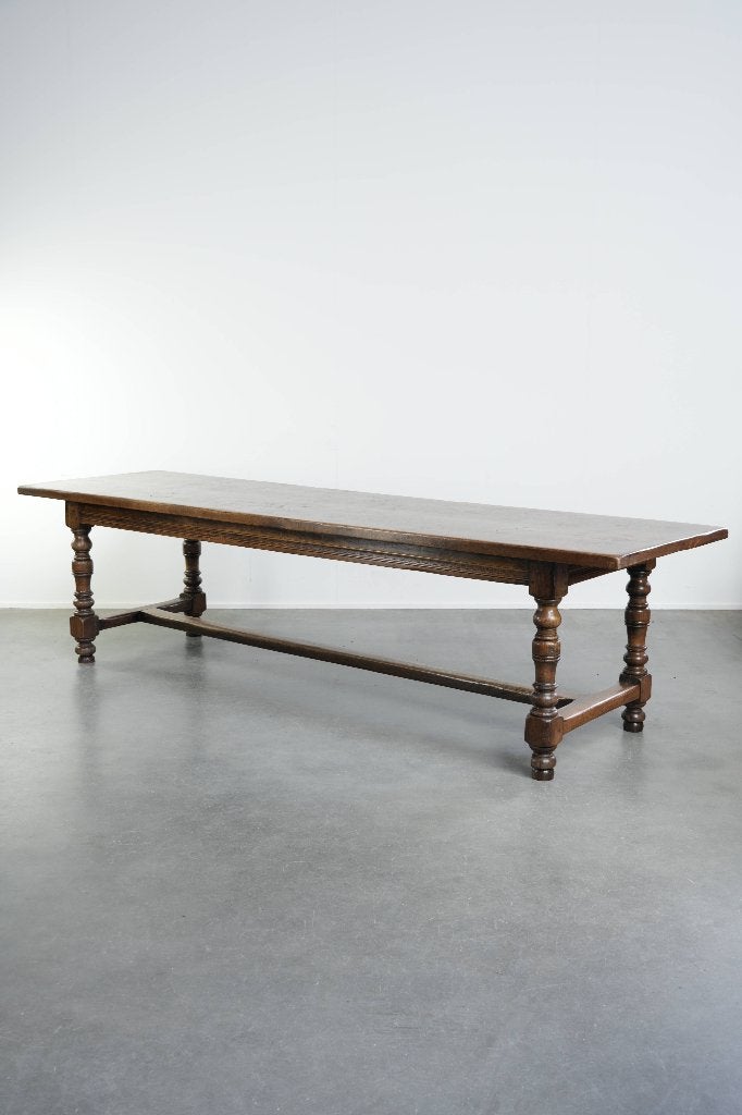 Antieke Engelse eikenhouten boeren XXL eettafel 19 eeuw, Ophalen