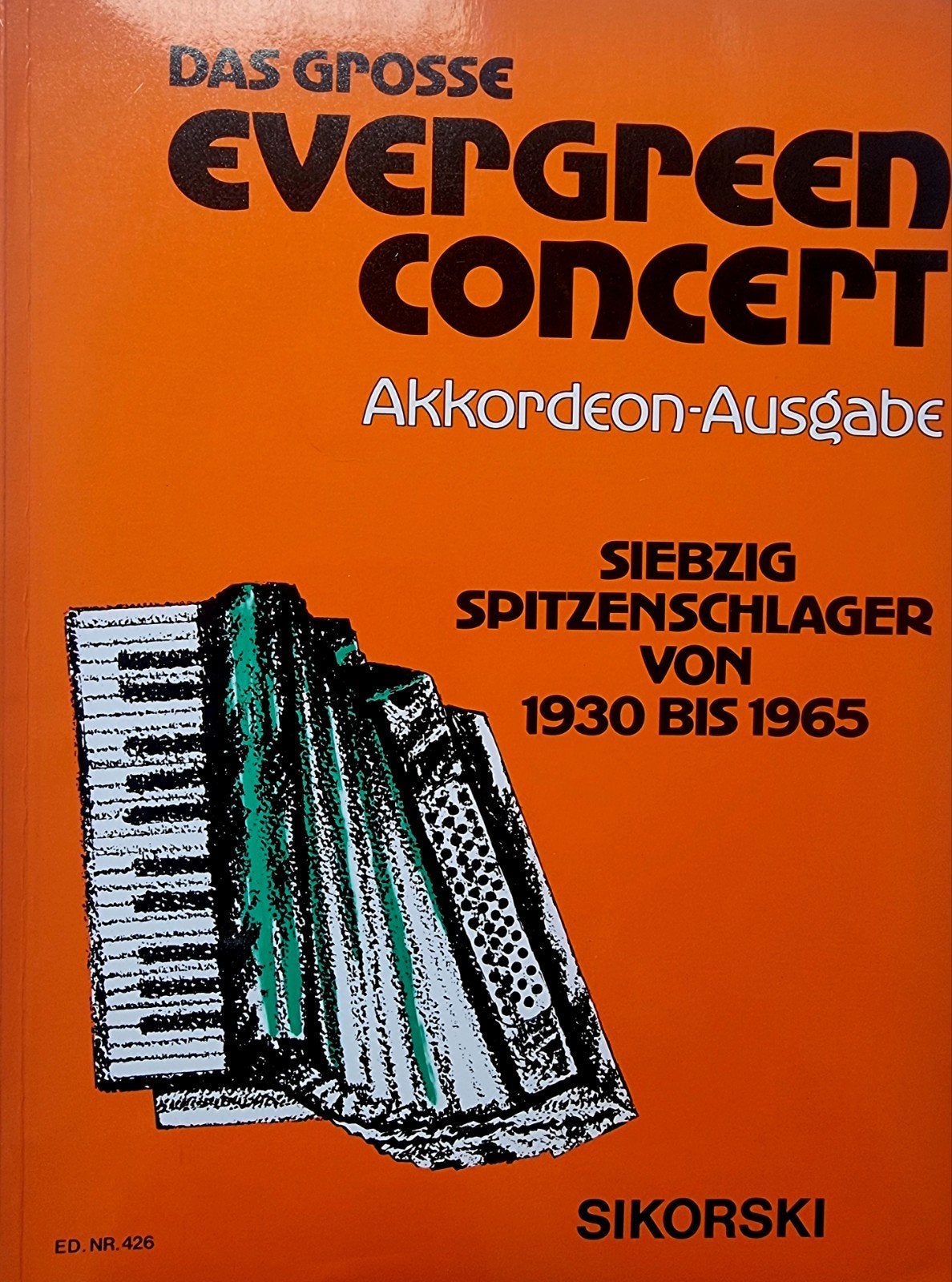 Das Grosse Evergreen Concert Akkoordeon-Ausgabe Div30, Muziek en Instrumenten, Gebruikt, Ophalen of Verzenden, Artiest of Componist