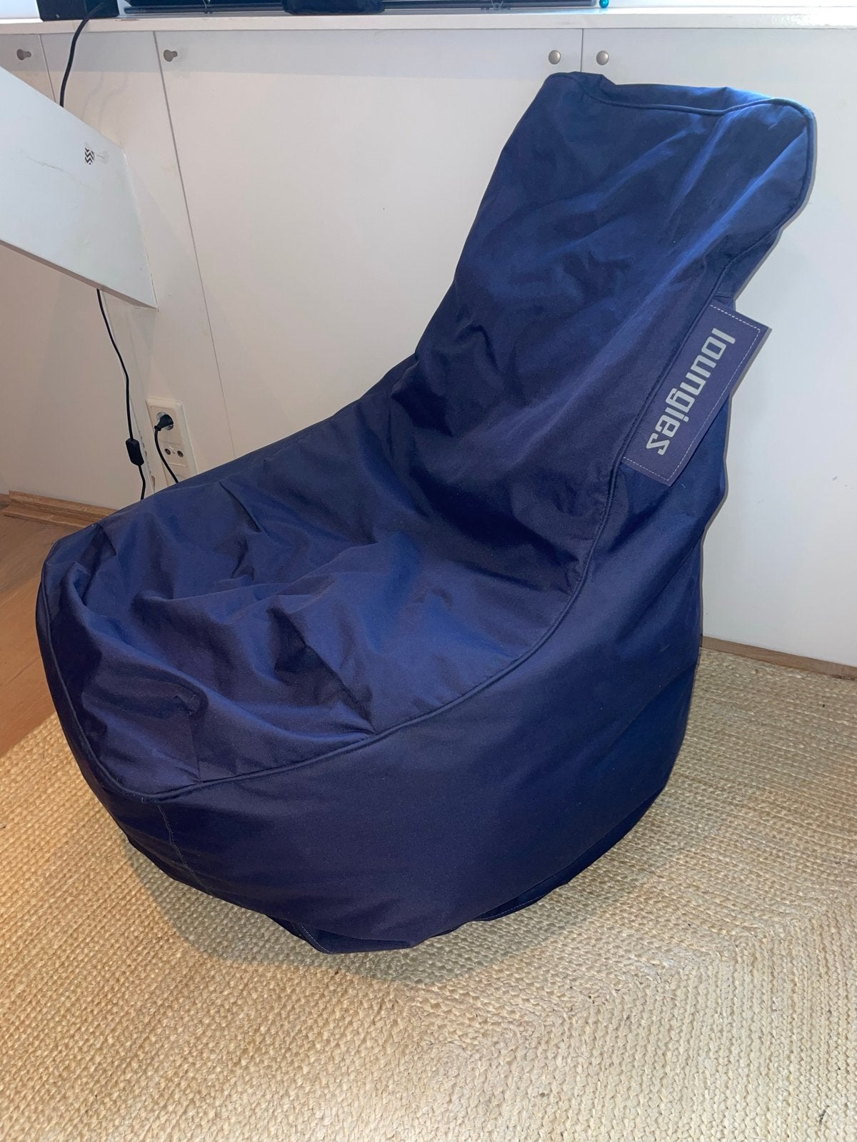 Loungiez zitzak - Donkerblauw, zo goed als nieuw, Huis en Inrichting, Ophalen, Zo goed als nieuw, Blauw, Zitzakstoel
