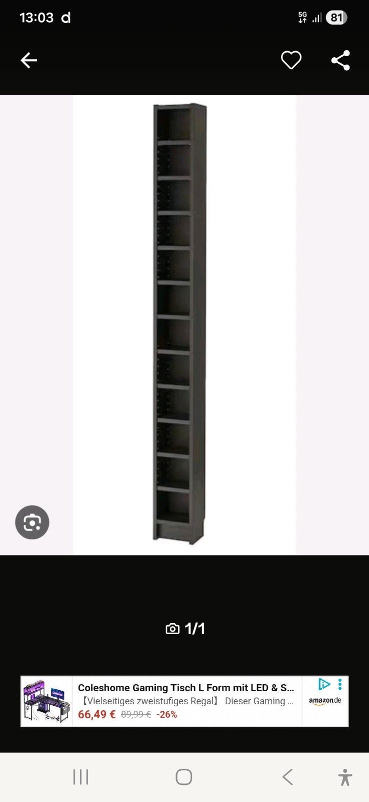 Gezocht 1 of 2 zwarte cd kasten van Gnedby Ikea, Huis en Inrichting, Woonaccessoires | Cd- en Dvd-rekken, Ophalen, Zo goed als nieuw