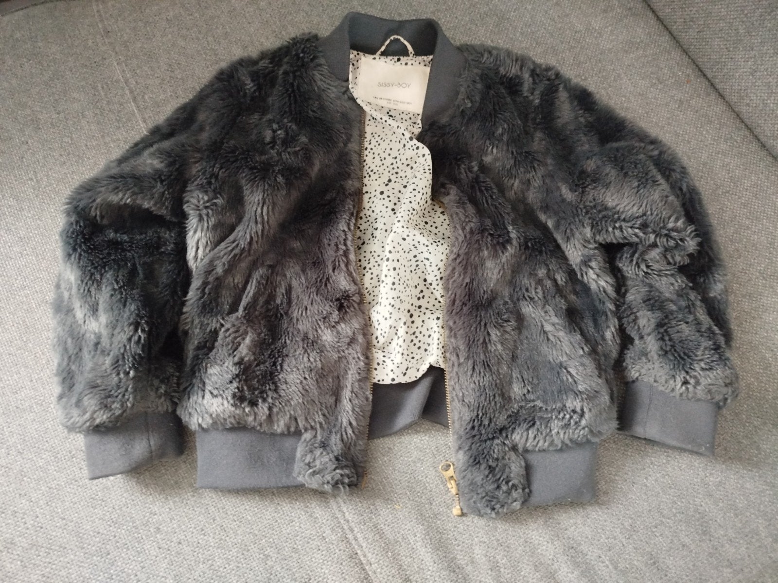 Sissy-Boy Faux Fur Bomberjack - Grijs maat 122-128, Sissy-Boy, Ophalen of Verzenden