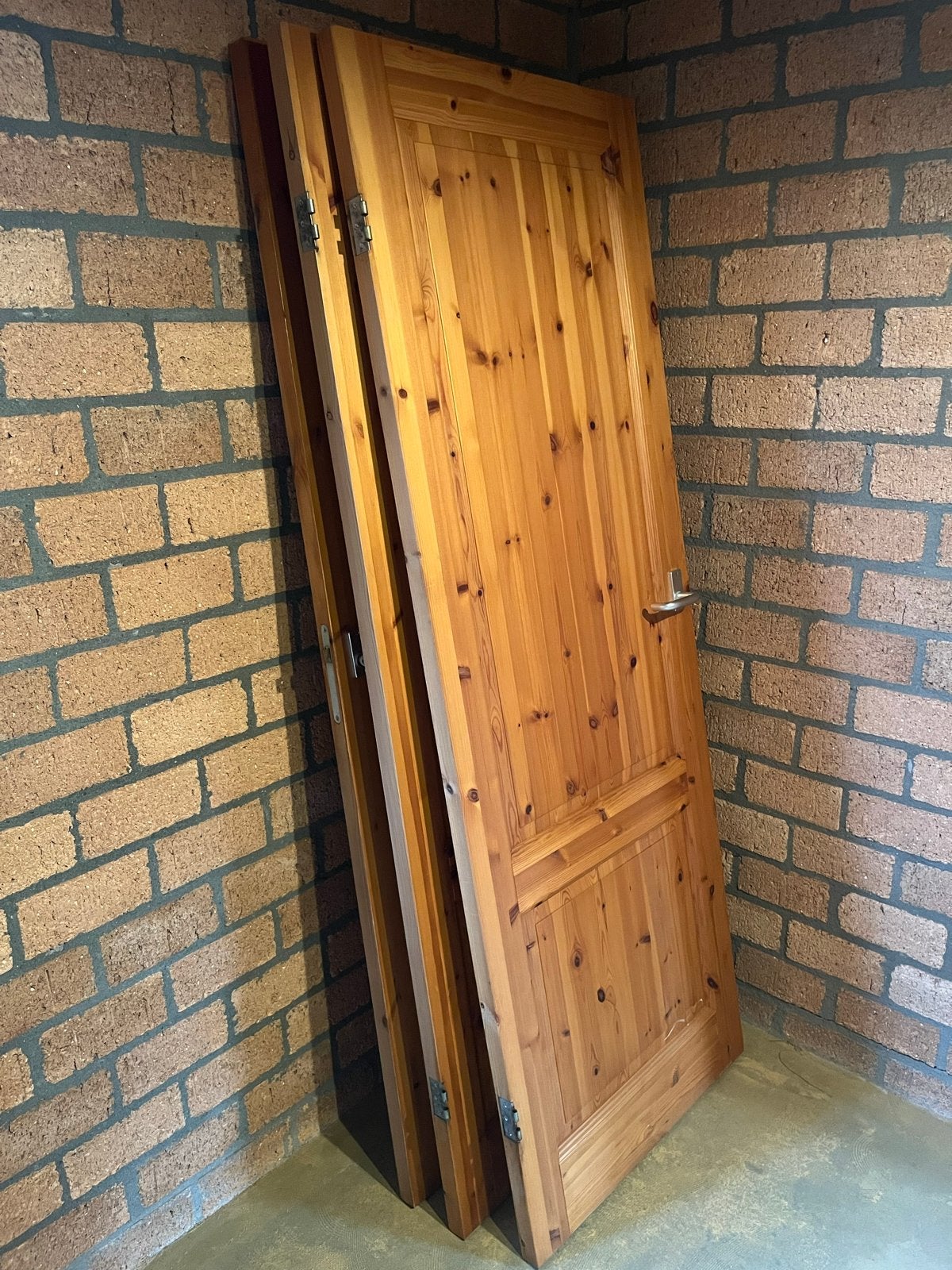 Houten stompe deuren dicht en met glas, Ophalen, Gebruikt, 80 tot 100 cm, Binnendeur