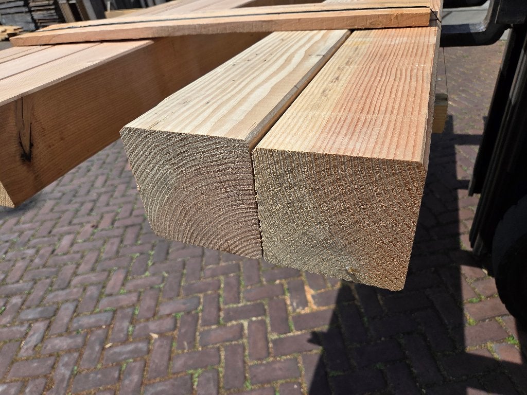 5 Douglas palen / balken - geschaafd 14x14 cm - nr: TB31, Ophalen, Nieuw, 250 cm of meer, Balken