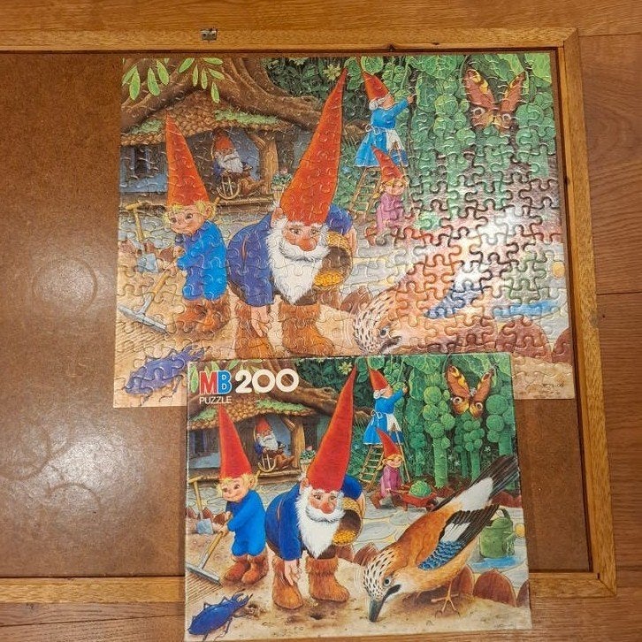 puzzel David de kabouter 200, Ophalen of Verzenden, Meer dan 50 stukjes, Zo goed als nieuw, 6 jaar of ouder