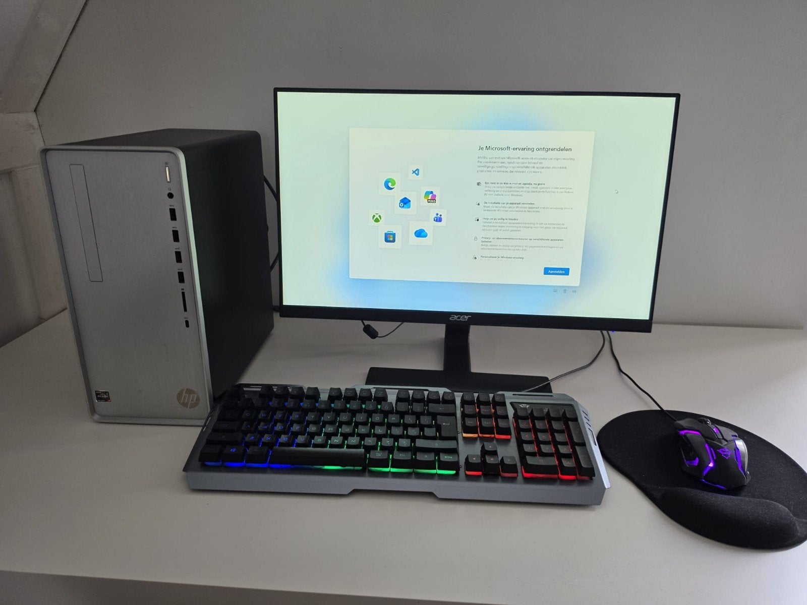 HP pavillion  amd ryzen 7 16GB-1256GB set 1, Ophalen, Met monitor, AMD Ryzen 7, Gaming
