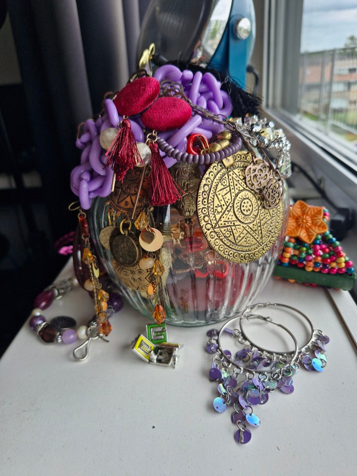 Jewelryjar multicolor, Sieraden, Tassen en Uiterlijk, Overige Accessoires, Ophalen of Verzenden, Gebruikt
