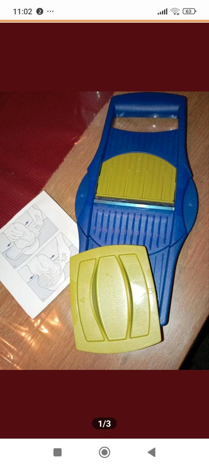 Tupperware Mandoline Junior - Groentesnijder, Ophalen of Verzenden, Nieuw, Blauw, Overige typen