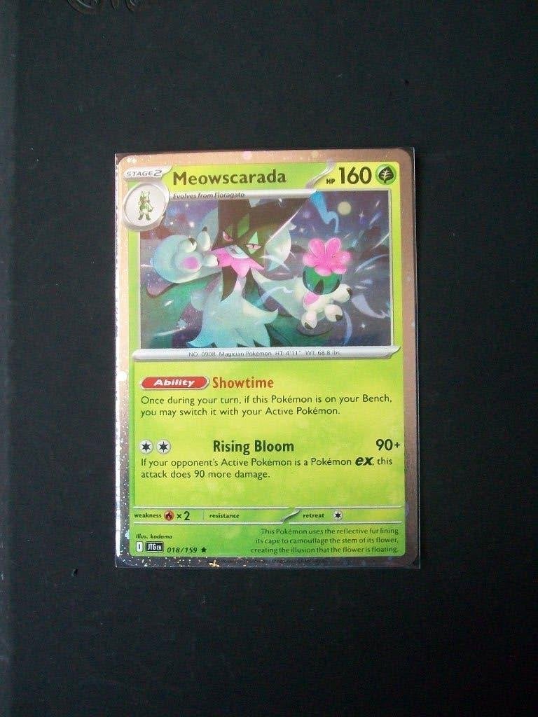 3528. Nieuwe Pokemon Kaart Holo Rare MEOWSCARADA   (018/159), Verzenden, Nieuw, Losse kaart, Foil