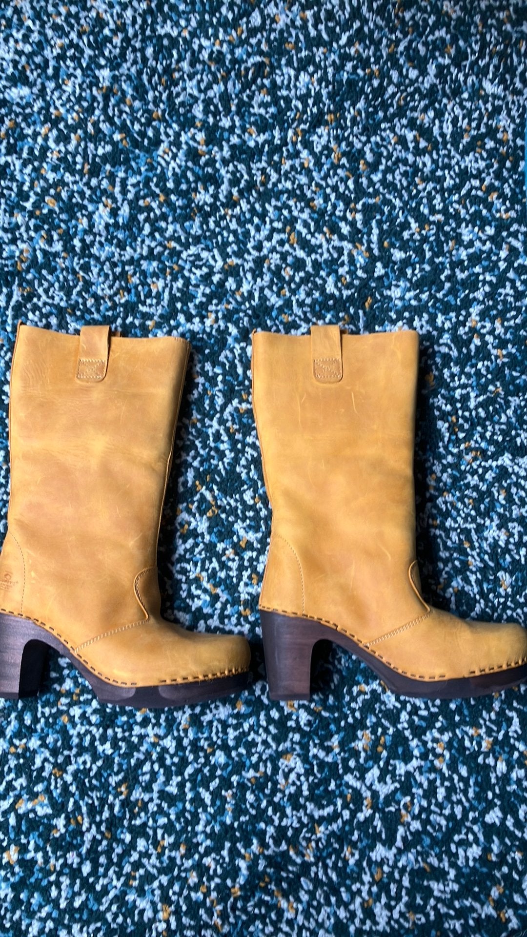 NIEUW! Clumpy’s Leren Klomplaarzen | Maat 40 | Okergeel, Hoge laarzen, Geel, Nieuw, Ophalen of Verzenden