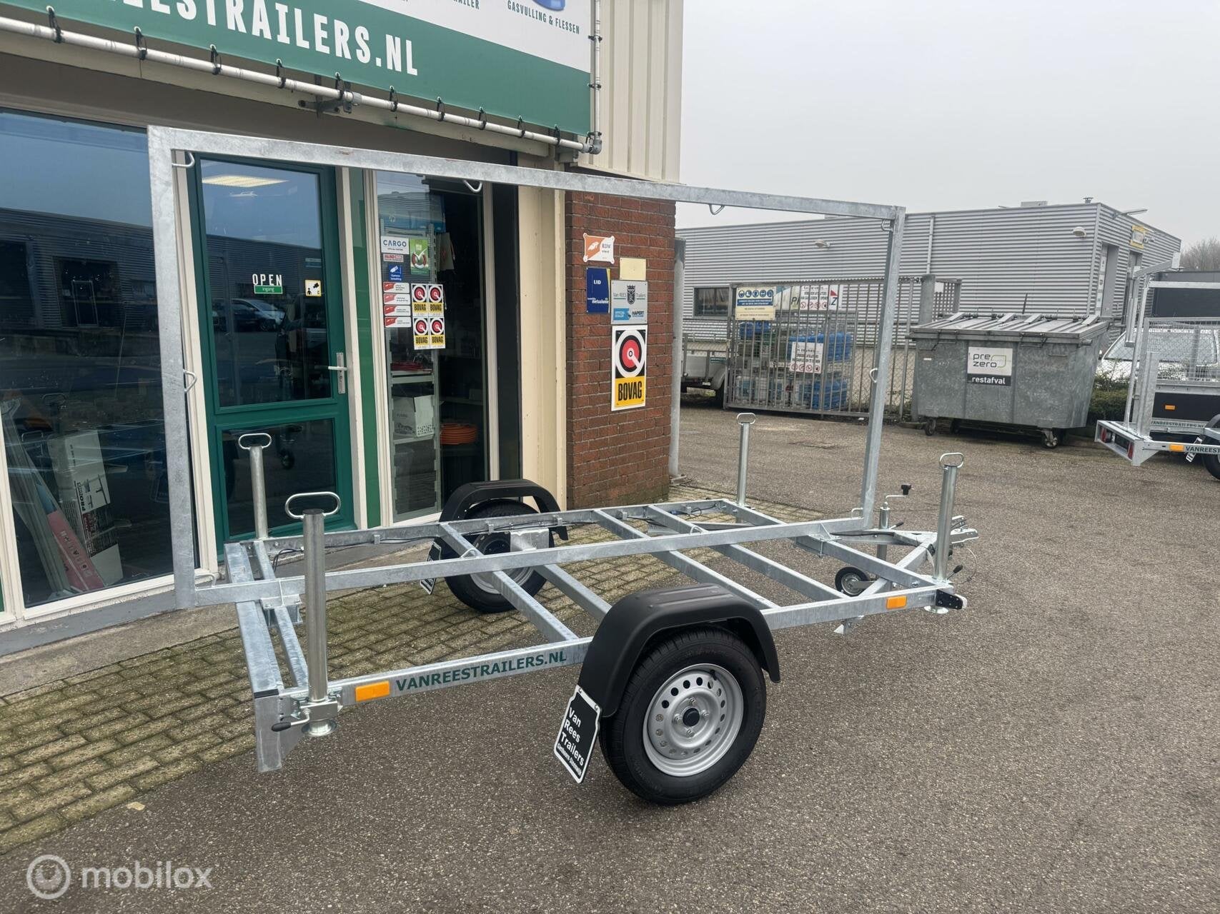 Nieuw RECLAME AANHANGWAGEN 300x150 750KG + 4 steunpunten, Auto diversen, Nieuw