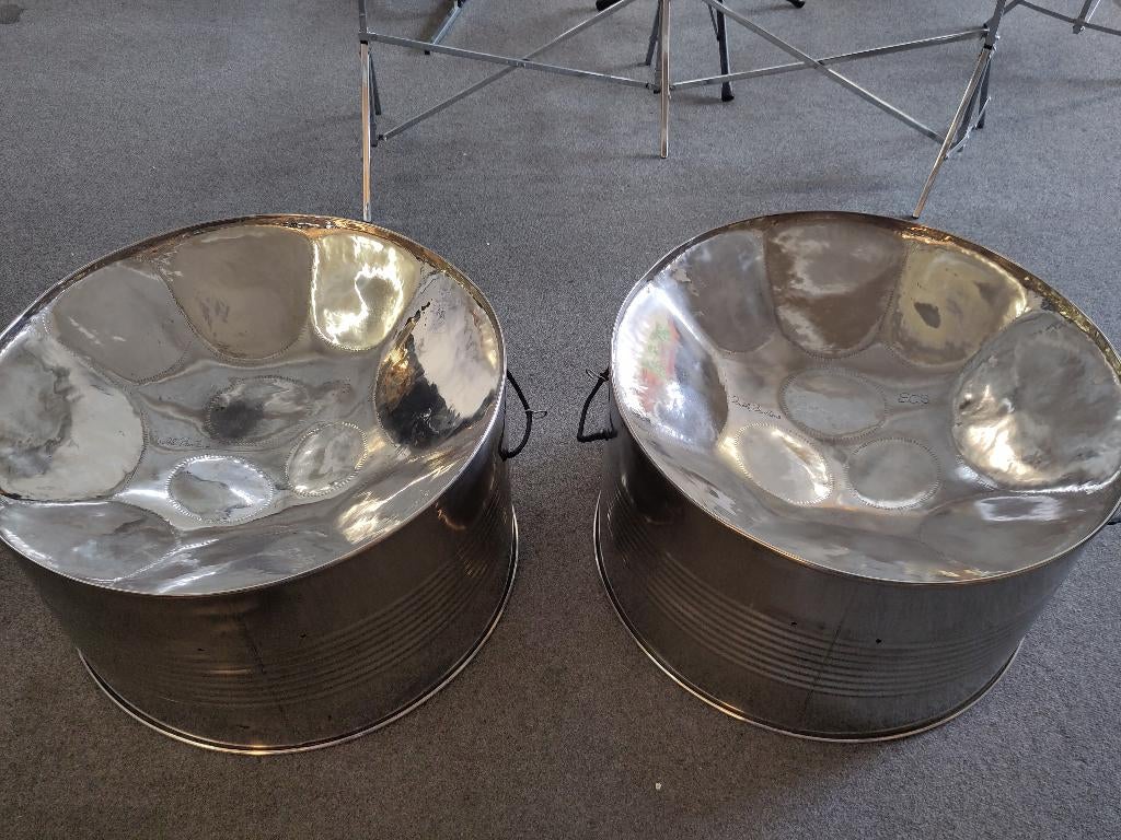 Double Guitar Steel Pan Steel Drum Steelpan Steeldrum, Muziek en Instrumenten, Percussie, Ophalen, Gebruikt, Melodische percussie