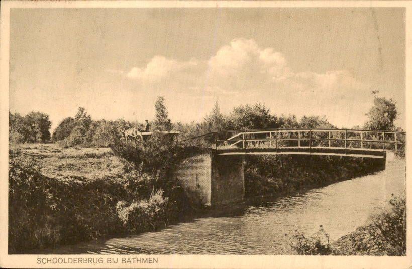 Bathmen - Schoolderbrug, Ophalen of Verzenden, 1940 tot 1960, Gelopen, Overijssel