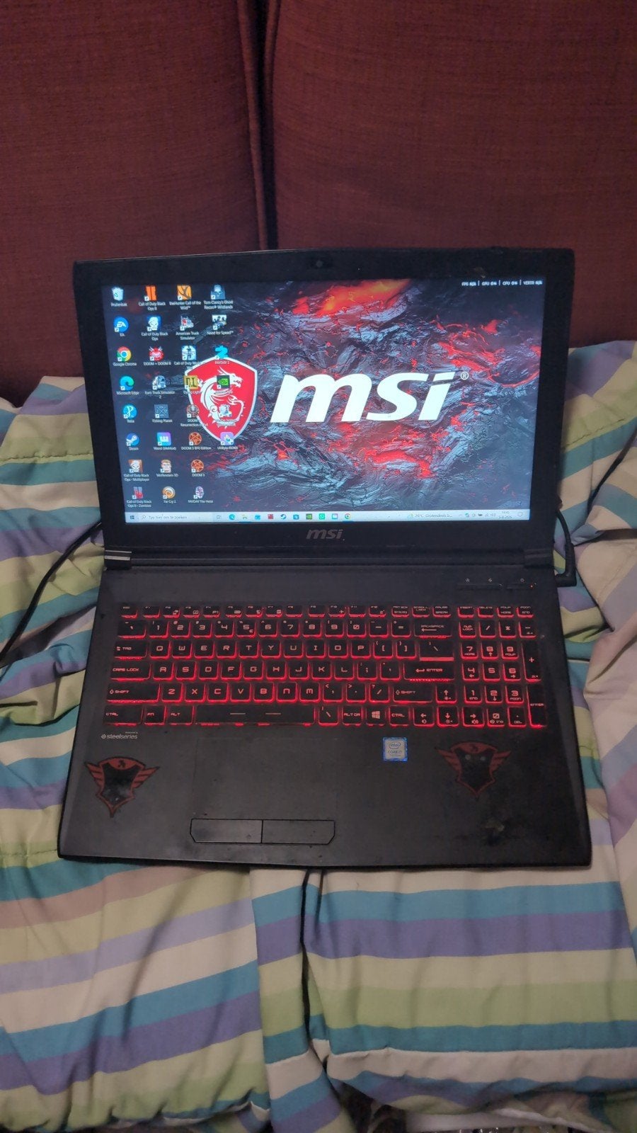 MSI Gaming Laptop - Goede staat, voor de liefhebber, Computers en Software, Windows Laptops, Ophalen, Gebruikt, 8 GB, Gaming