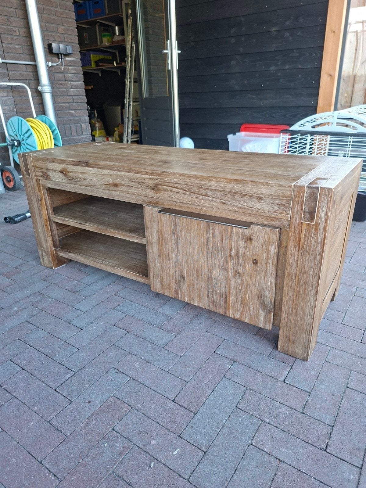 TV meubel Pronto Salzburg grey wash, Ophalen, Minder dan 50 cm, Gebruikt, Minder dan 100 cm