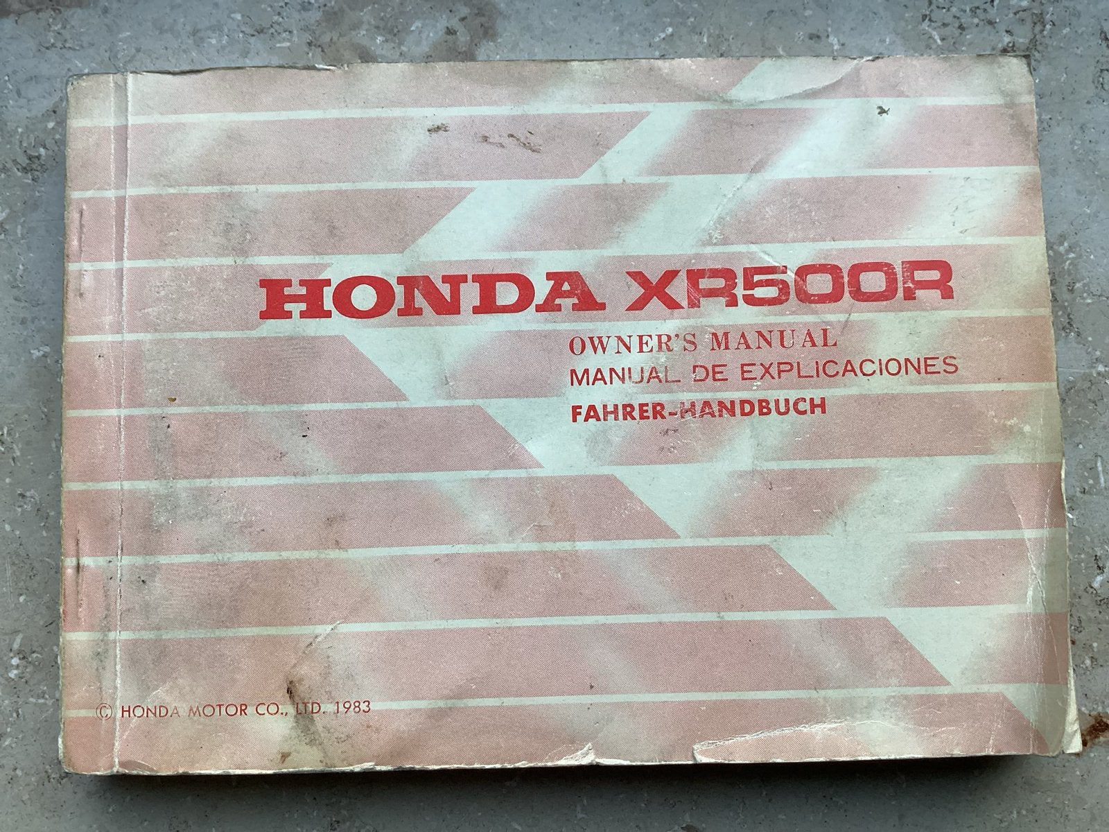 Honda XR500R Gebruikershandleiding (1983), Motoren, Ophalen of Verzenden, Honda