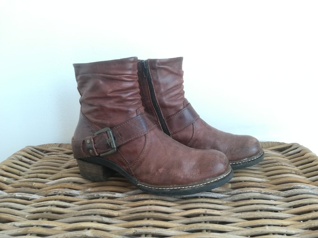 Wolky Enkellaarzen Laarzen Leer Bruin maat 39, Kleding | Dames, Wolky, Bruin, Lage of Enkellaarzen, Ophalen of Verzenden
