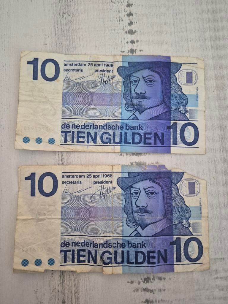 Nederland Bankbiljetten 10 Gulden 1968 veel gebruikt, Postzegels en Munten, Bankbiljetten | Nederland, Ophalen of Verzenden, 10 gulden