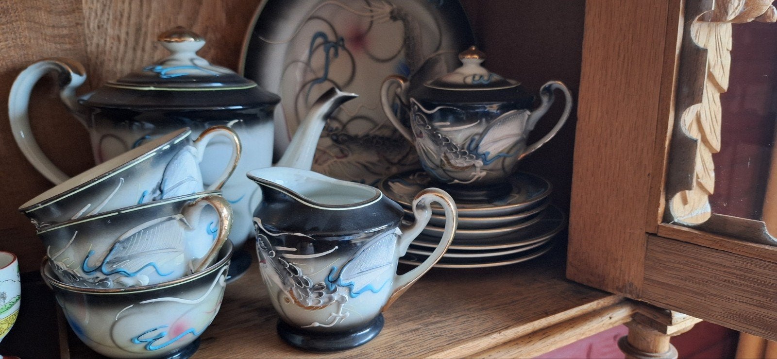 Vintage Japans draken theeservies, Ophalen