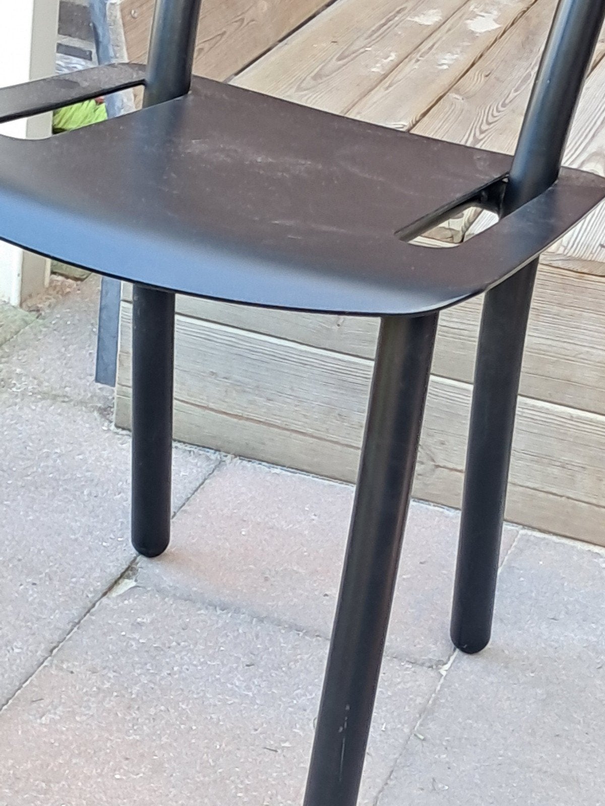 4 zwarte stoelen, Ophalen, Zo goed als nieuw, Zwart