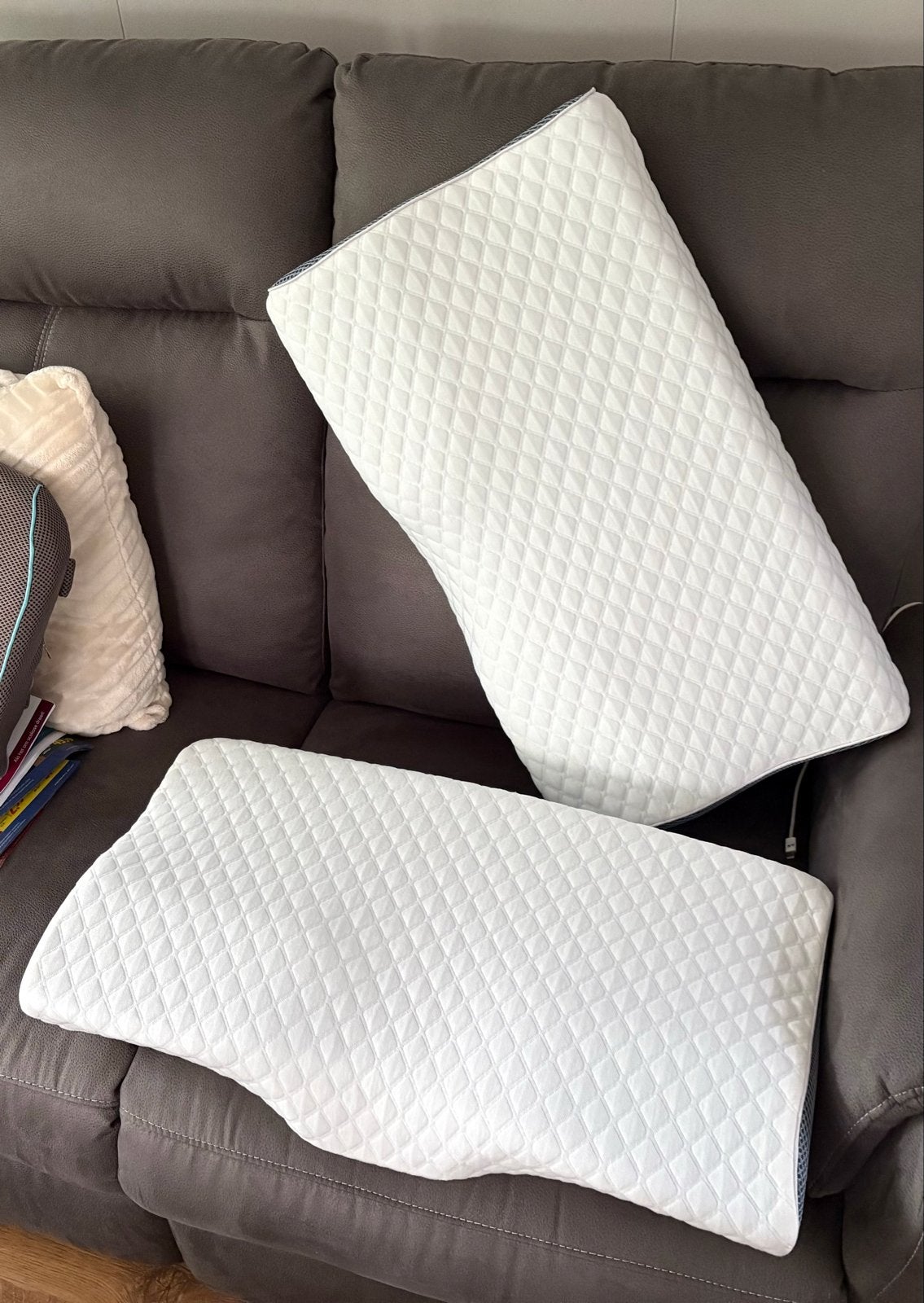 2x Derila Ergonomisch Kussen - Zo goed als nieuw, Schuim, Eenpersoons, Wit, Ademend