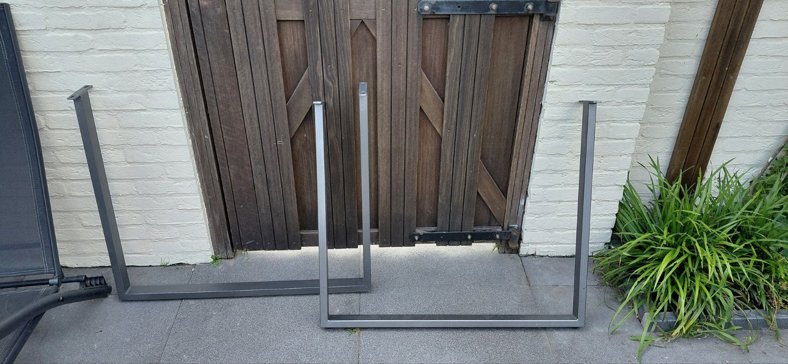 Stalen Tafelpoten, antraciet, industrieel, universeel, Ophalen, Tafelpoot, 50 tot 100 cm, 50 tot 100 cm