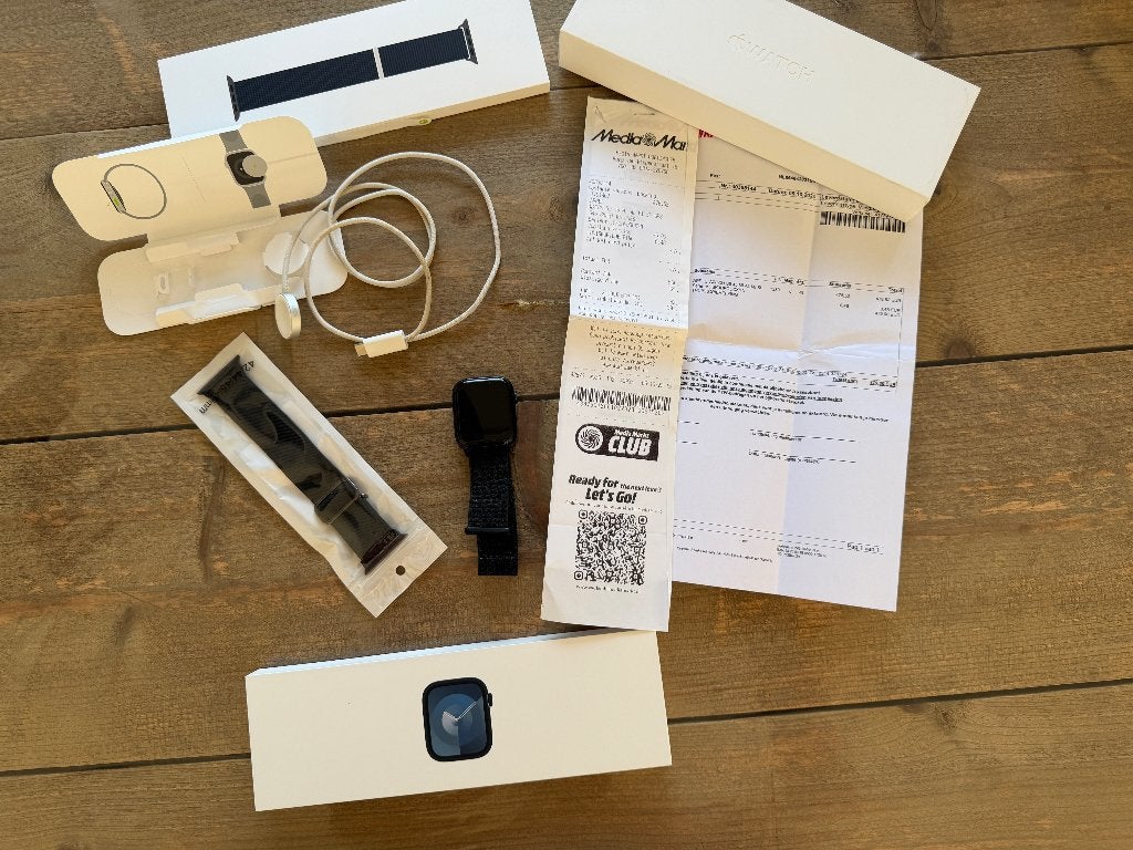 Apple Watch Series 9 (45mm), Sieraden, Tassen en Uiterlijk, Zwart, IOS, Ophalen of Verzenden, Zo goed als nieuw