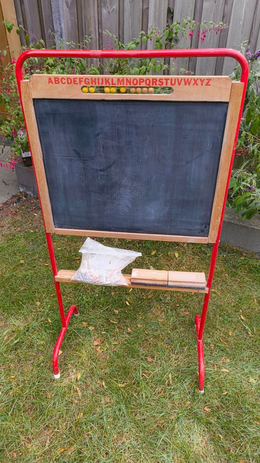 Krijtbord met telraam, Ophalen, Gebruikt